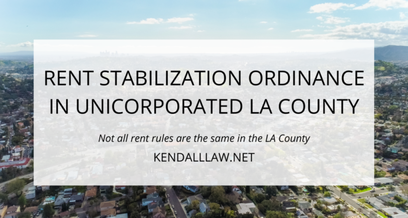 Kendall Law Unincorporate LA County