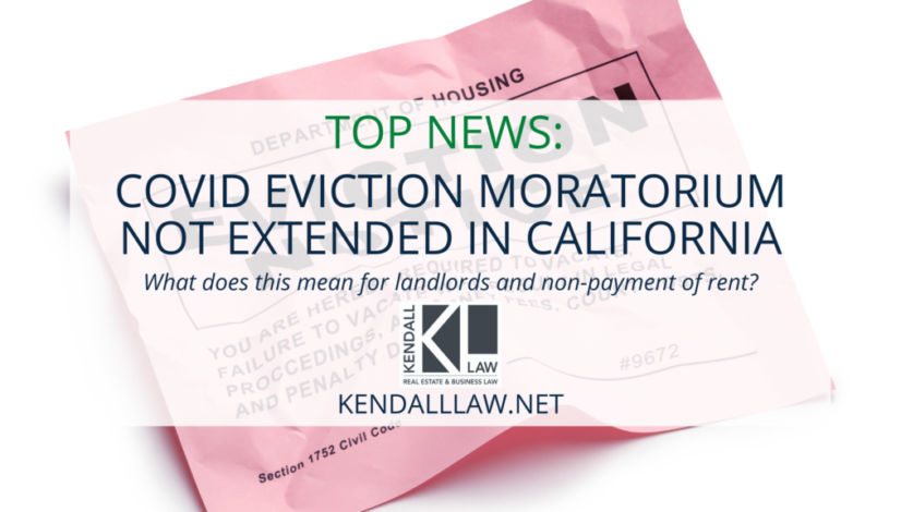 Kendall Law eviction moratorium news (1)