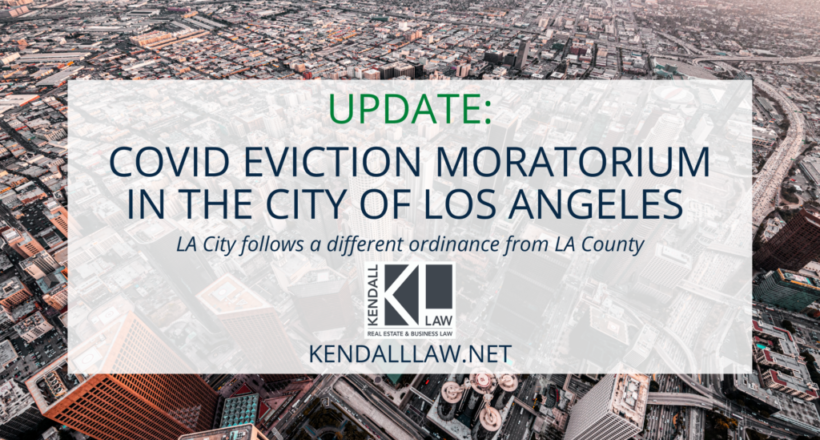 Kendall Law City of LA COVID Eviction Moratorium
