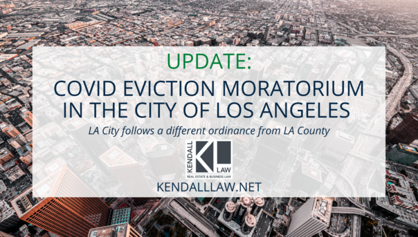 Kendall Law City of LA COVID Eviction Moratorium