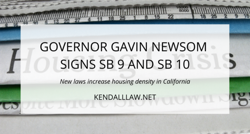 Kendall Law sb 9 sb 10 housing october 2021