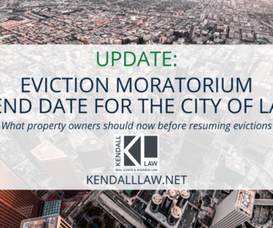 Kendall Law City of LA Eviction Moratorium End